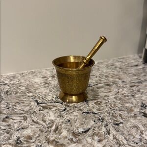 Mini Gold Mortar and Pestle Set